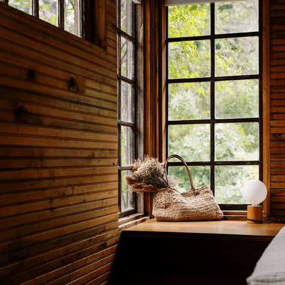 

Rose Window - Bolsa de yute
4