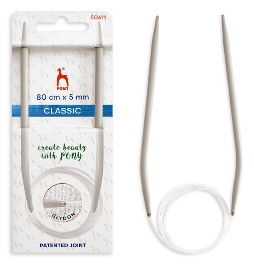 Agujas circulares - 80 cm - Pony