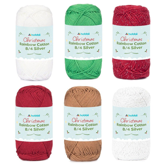 

Rainbow Cotton 8/4 Christmas Silver Color Pack (Edición Limitada) - Hobbii
1