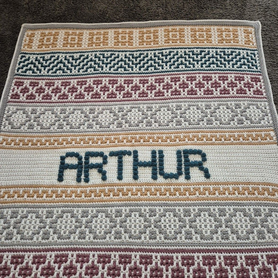 

Lullaby Name Mosaic - Manta de bebé personalizada
4