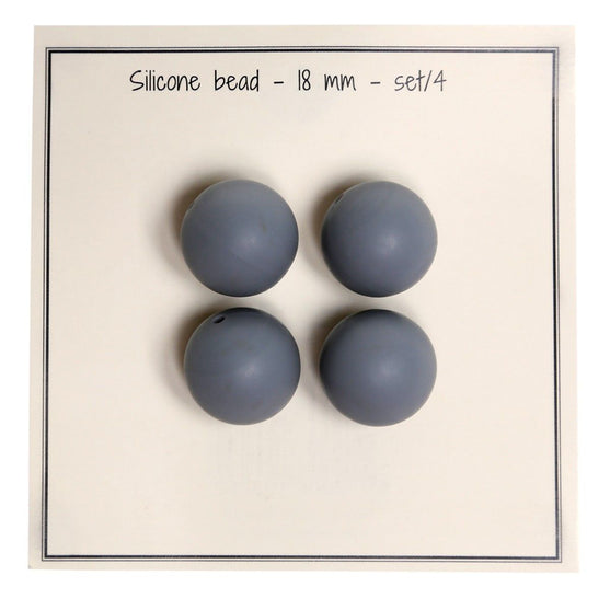 

Perlas de silicona - 18 mm  - 4 unidades - Go Handmade
1