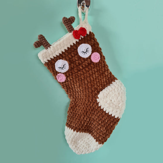 

Calcetín de navidad de reno
1