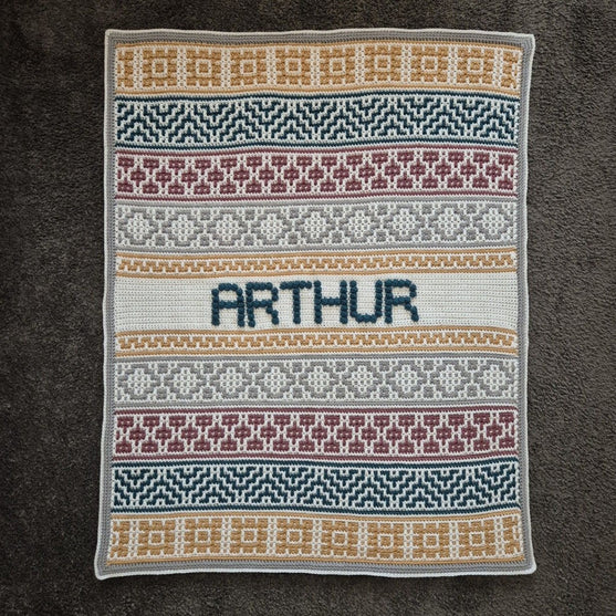 

Lullaby Name Mosaic - Manta de bebé personalizada
3