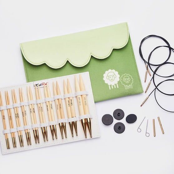

Set de Agujas Circulares Intercambiables de Bambú Deluxe - KnitPro
1