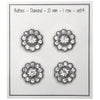 

Botones Bling - Gemas grandes - Plata - 4 uds. - Go Handmade
3