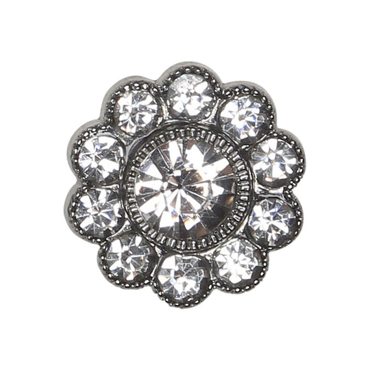 Botones Bling - Gemas grandes - Plata - 4 uds. - Go Handmade