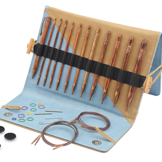 

Ginger - Juego de agujas de ganchillo intercambiables afganas/tunecinas - KnitPro
1