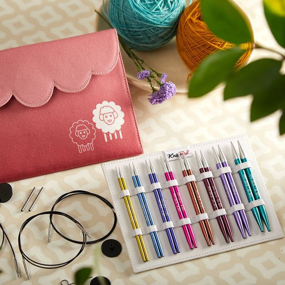

Conjunto de agujas circulares intercambiables Zing Deluxe - KnitPro
4