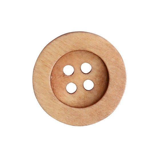 

Botones de madera - Round Groove - Brillantes - Go Handmade
2