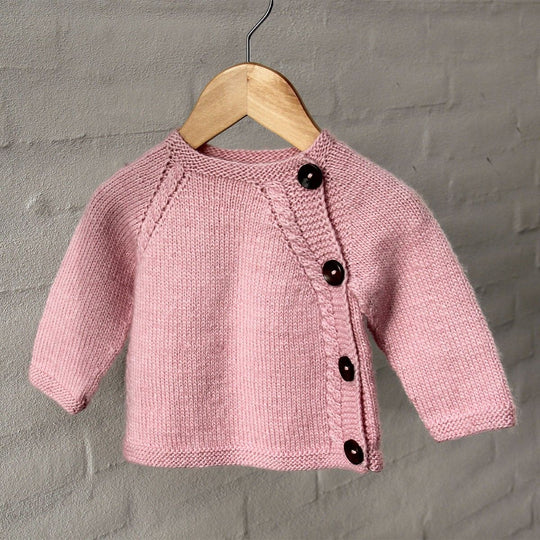 Sweater with asymmetrical button tape - Baby