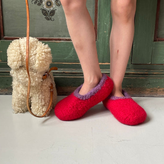 

Pantuflas de lana - Pantuflas de fieltro para niños
1