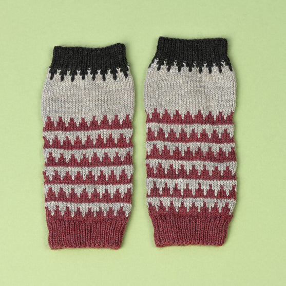 

Calentadores de brazos de patrón Fair Isle
8