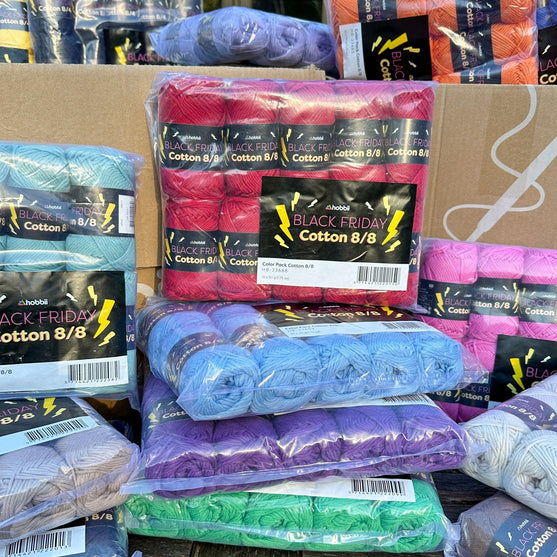 

Black Friday Cotton 8/8 Color Pack (Edición Limitada) - Hobbii
2