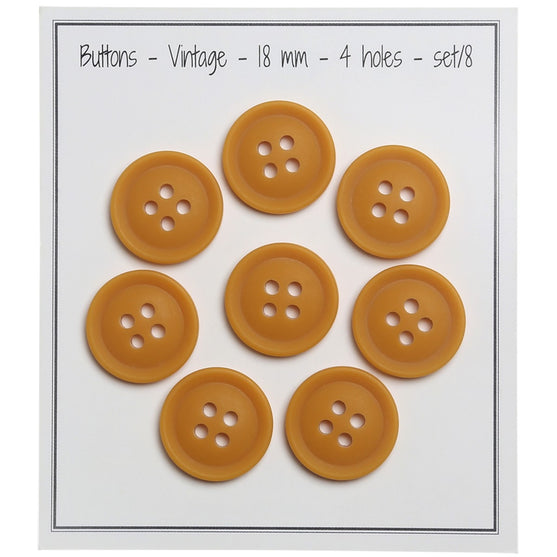 

Vintage Buttons - Curry - Múltiples tamaños - Go Handmade
3