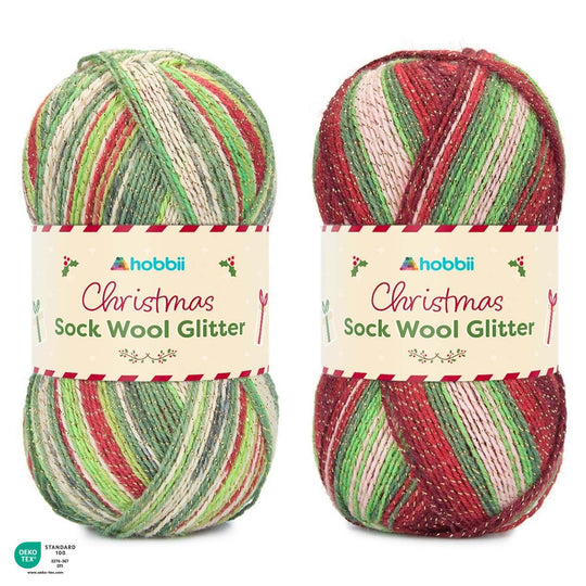 Christmas Sock Wool Glitter (Edición Limitada) - Hobbii