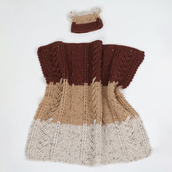 

Happy Bear - Manta y gorrito para bebé
2