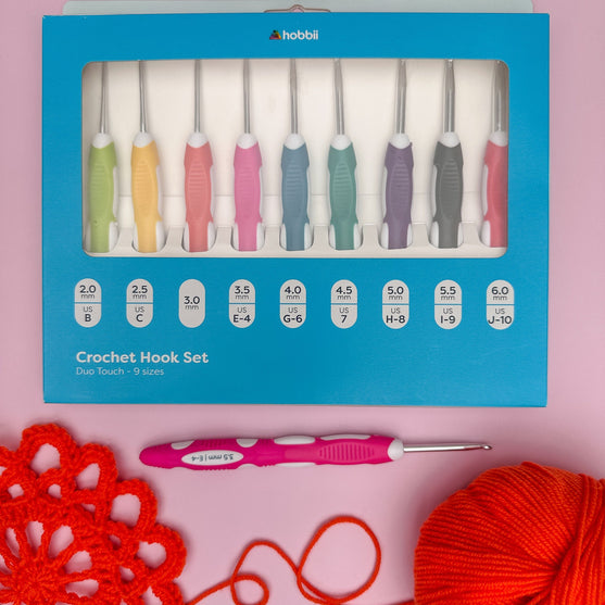 

Juego de agujas de ganchillo Duo Touch - 9 tamaños - Hobbii
6