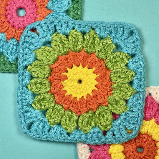 Hobbii Granny Square - Sunflower