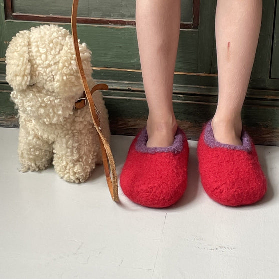 

Pantuflas de lana - Pantuflas de fieltro para niños
2