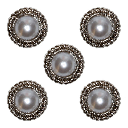 Botones de perla - 15 mm - 5 piezas - Go Handmade