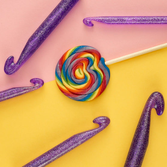 

Aquí tienes un conjunto de ganchillos con purpurina - 5 tamaños - Hobbii
3