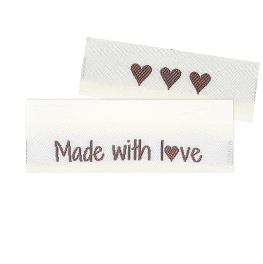 10 etiquetas - Made with love - 5 cm - Go Handmade