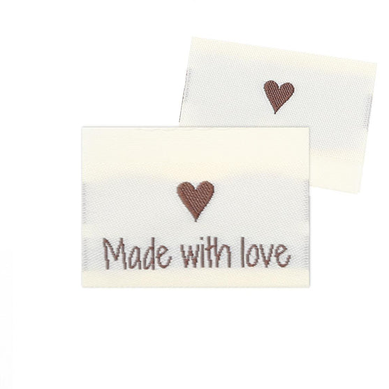 

10 Etiquetas - Made with love - Corazón - Go Handmade
1