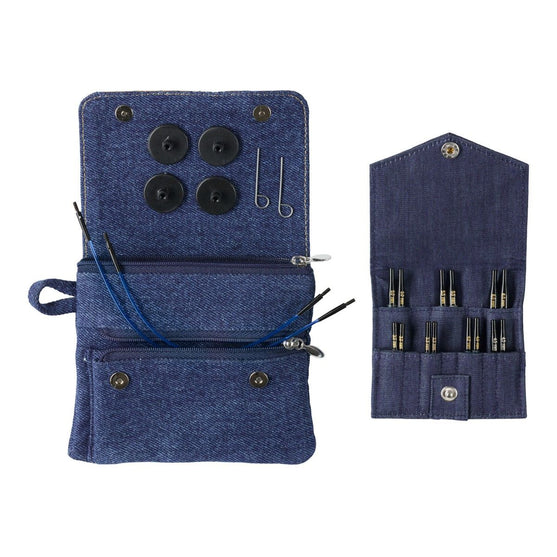 

Set de agujas circulares intercambiables extra cortas DENIM - KnitPro
1