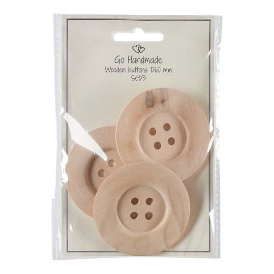 

Botones de madera grandes - Go Handmade
1