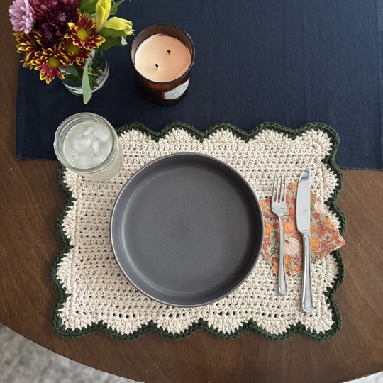 Scallops - Mantel individual rectangular