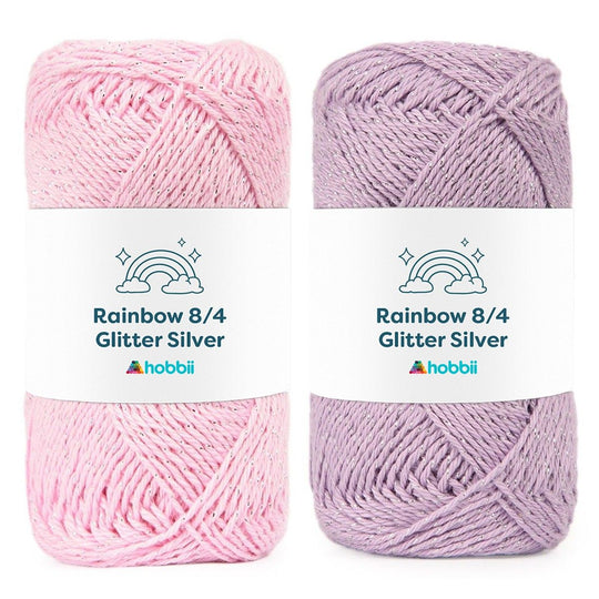 Rainbow 8/4 Glitter Silver - Hobbii