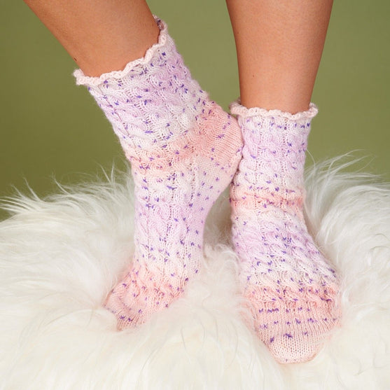 

Calcetines con torsadas
1