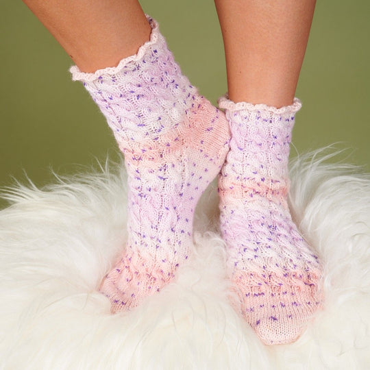 Calcetines con torsadas