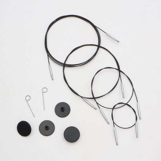 Cable Thin &amp; Flex Swivel - Black - KnitPro