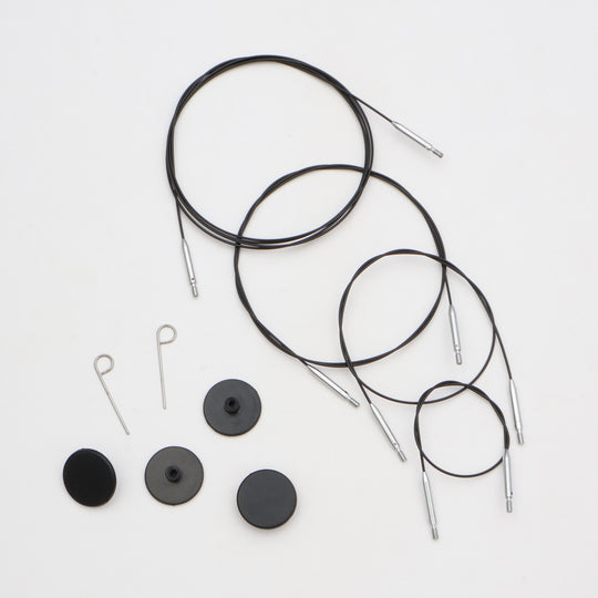 Cable Thin &amp; Flex Swivel - Black - KnitPro