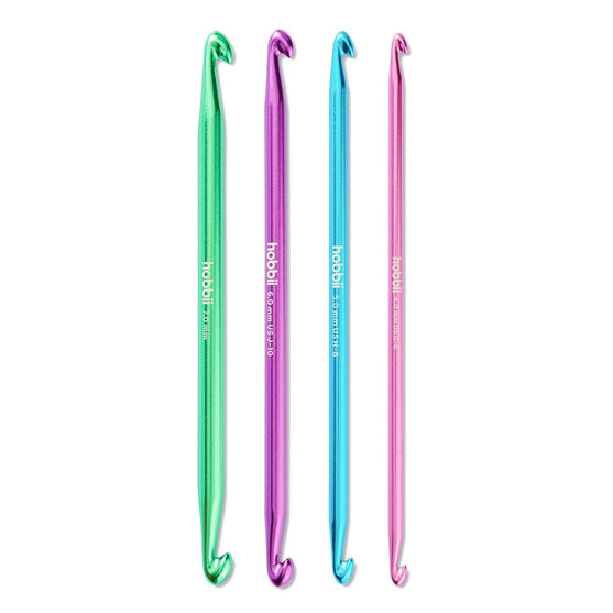 

Set de Ganchillos Tunecinos Dobles de Aluminio - 14 cm - Hobbii
1